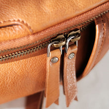 Load image into Gallery viewer, Cool Ladies Brown Leather Backpack Purse Small Rucksack For Women
