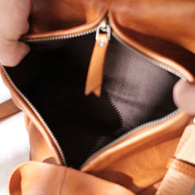 Load image into Gallery viewer, Cool Ladies Brown Leather Backpack Purse Small Rucksack For Women
