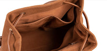 Load image into Gallery viewer, Cool Ladies Western Brown Vegan Leather Fringe Backpack Purse For Women
