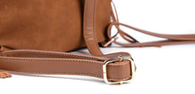 Load image into Gallery viewer, Cool Ladies Western Brown Vegan Leather Fringe Backpack Purse For Women
