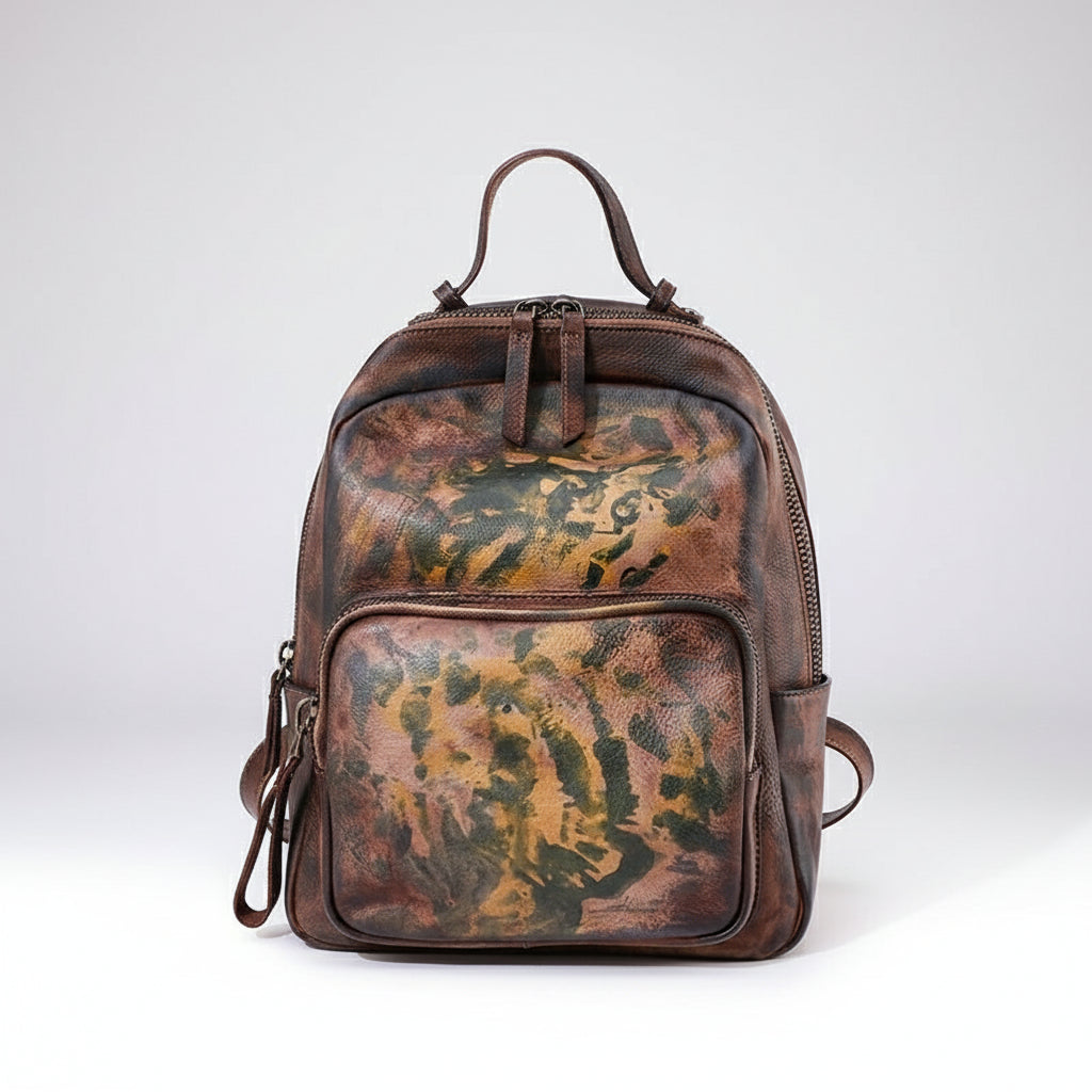 Cool Womens Brush-off Leather Backpack Purse Rucksack Bag for Women