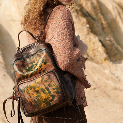Cool Womens Brush-off Leather Backpack Purse Rucksack Bag for Women – Femme Finery Shop