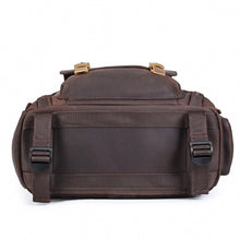 Load image into Gallery viewer, Simple Tripod Holder  Large Leather Backpack Camera Bag
