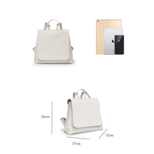 Load image into Gallery viewer, Cute Ladies Leather Flap Backpack Bag Purse Small Rucksack  for Women
