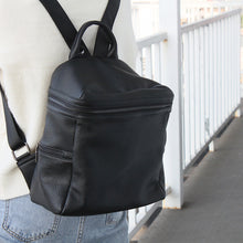 Load image into Gallery viewer, Cute Womens Small Black Leather Backpack Bags Rucksack For Women
