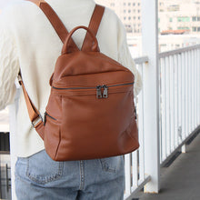 Load image into Gallery viewer, Cute Womens Small Black Leather Backpack Bags Rucksack For Women

