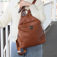 Load image into Gallery viewer, Cute Womens Small Black Leather Backpack Bags Rucksack For Women
