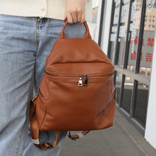Load image into Gallery viewer, Cute Womens Small Black Leather Backpack Bags Rucksack For Women
