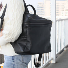 Load image into Gallery viewer, Cute Womens Small Black Leather Backpack Bags Rucksack For Women
