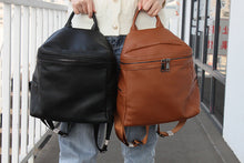 Load image into Gallery viewer, Cute Womens Small Black Leather Backpack Bags Rucksack For Women
