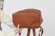 Load image into Gallery viewer, Cute Womens Small Black Leather Backpack Bags Rucksack For Women
