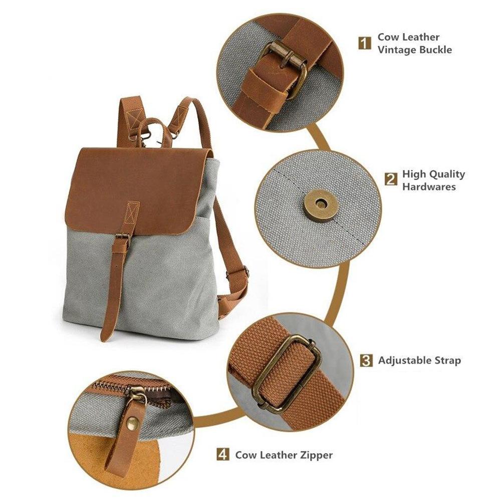 Cute Women's Canvas Backpack Rucksack School Bag