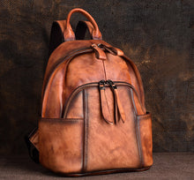 Load image into Gallery viewer, Cool Ladies Red Leather Backpack Purse Bag Rucksack for Women

