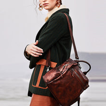 Load image into Gallery viewer, Trendy Womens Tan Leather Backpack Purse Designer Backpacks for Women
