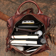 Load image into Gallery viewer, Trendy Womens Tan Leather Backpack Purse Designer Backpacks for Women
