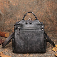 Load image into Gallery viewer, Trendy Womens Tan Leather Backpack Purse Designer Backpacks for Women
