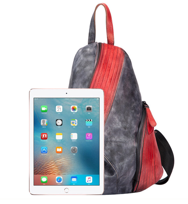 Fashion Leather Ladies Genunie Leather Backpack Purse Book Bags for Women