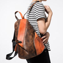 Load image into Gallery viewer, Fashion Leather Ladies Genunie Leather Backpack Purse Book Bags for Women
