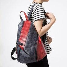Load image into Gallery viewer, Fashion Leather Ladies Genunie Leather Backpack Purse Book Bags for Women
