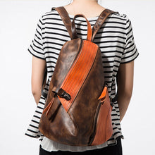 Load image into Gallery viewer, Fashion Leather Ladies Genunie Leather Backpack Purse Book Bags for Women
