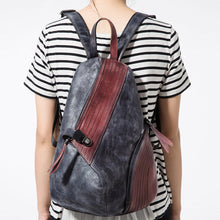 Load image into Gallery viewer, Fashion Leather Ladies Genunie Leather Backpack Purse Book Bags for Women
