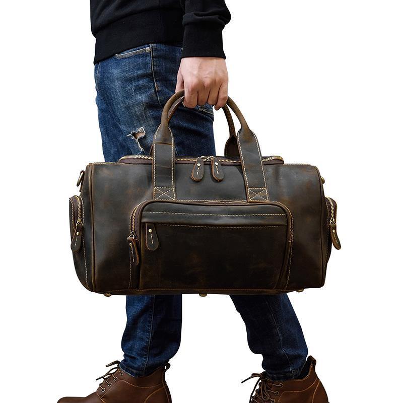 Dallas Full Grain Leather Travel Duffel Bag