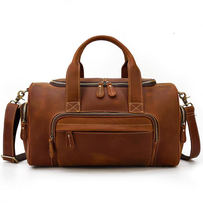 Dallas Full Grain Leather Travel Duffel Bag