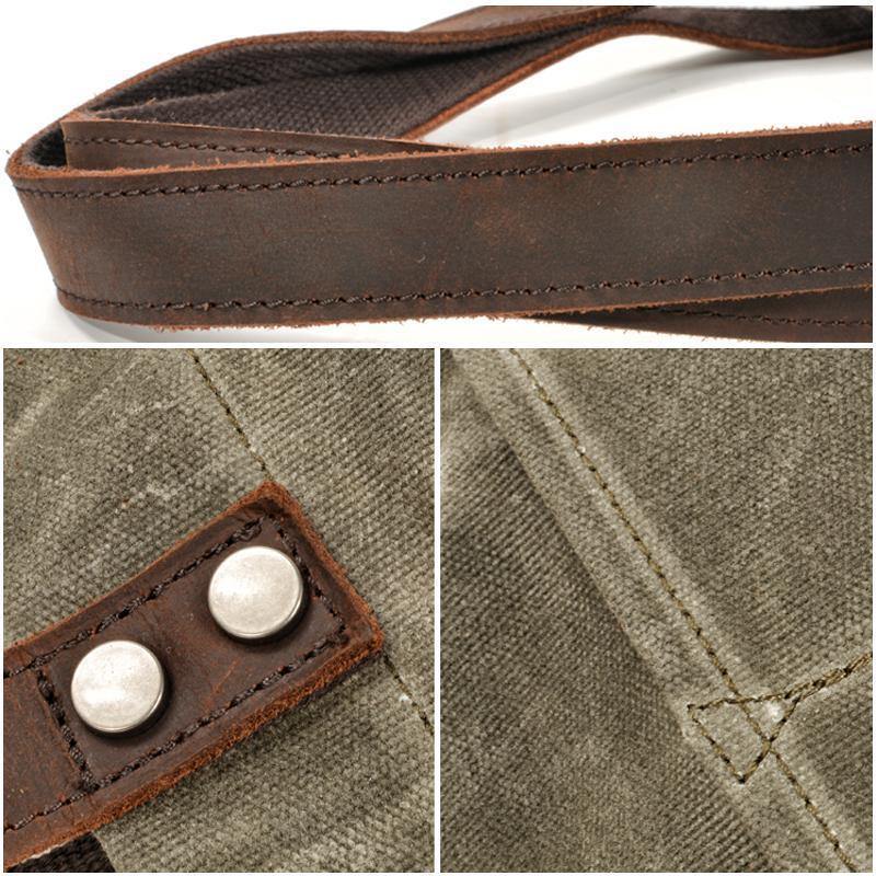 Gemma Waxed Canvas Full Grain Leather Tote Bag