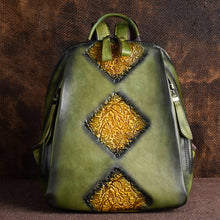 Load image into Gallery viewer, Womens Funky Brown Leather Backpack Purse Vintage Backpacks for Women
