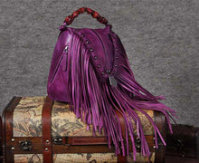 Load image into Gallery viewer, Womens Boho Leather Fringe Crossbody Handbags Small Purses Bags for Women
