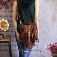 Load image into Gallery viewer, Womens Boho Leather Fringe Crossbody Handbags Small Purses Bags for Women
