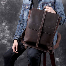 Load image into Gallery viewer, Handmade Classic Vintage Leather Backpack for Men
