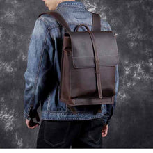 Load image into Gallery viewer, Handmade Classic Vintage Leather Backpack for Men
