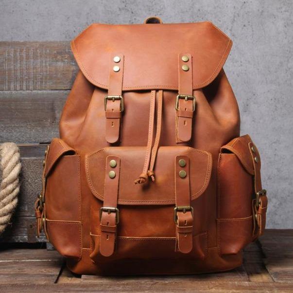 Detroit Full Grain Leather Rucksack