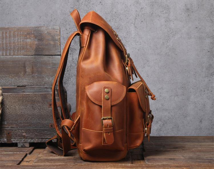 Detroit Full Grain Leather Rucksack