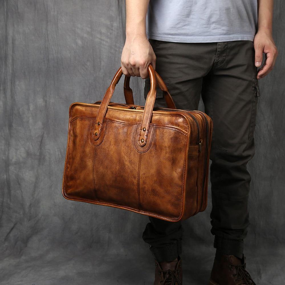 Tucson Full Grain Leather Briefcase Bag