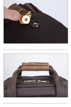 Load image into Gallery viewer, Simple Tripod Holder  Large Leather Backpack Camera Bag
