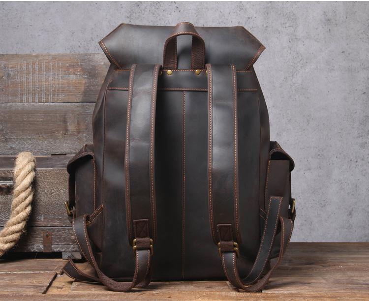 Detroit Full Grain Leather Rucksack