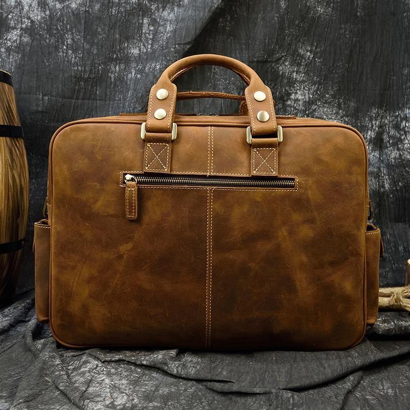 Lincoln Full Grain Leather Briefcase Bag