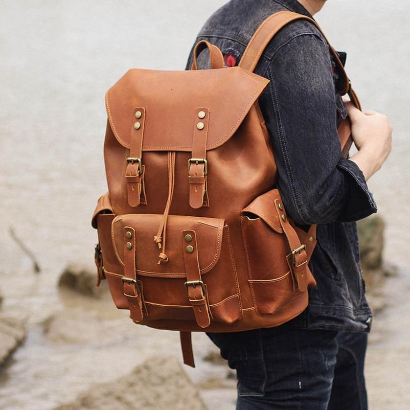 Detroit Full Grain Leather Rucksack