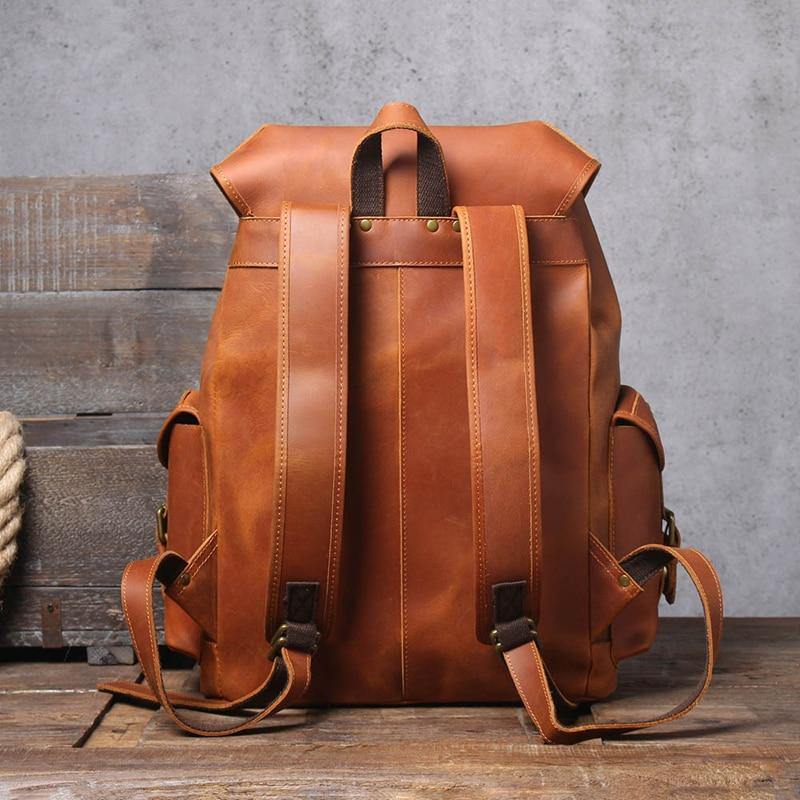 Detroit Full Grain Leather Rucksack