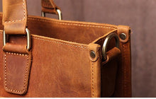 Load image into Gallery viewer, Leather Briefcase Vintage Leather Messenger Bag
