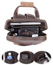 Load image into Gallery viewer, Simple Tripod Holder  Large Leather Backpack Camera Bag
