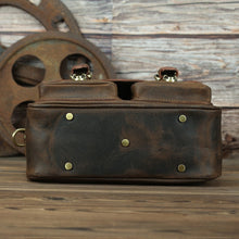 Load image into Gallery viewer, Crossbody Vintage Camera Leather Messenger Bag
