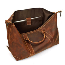 Load image into Gallery viewer, Vintage Duffle Bag Leather Weekender
