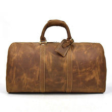 Load image into Gallery viewer, Full Grain Leather Weekender Travel Duffel Luggage Bag

