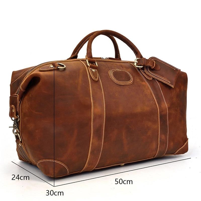 Vintage Duffle Bag Leather Weekender
