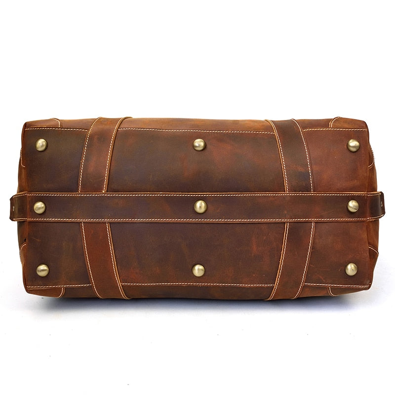 Vintage Duffle Bag Leather Weekender