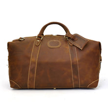 Load image into Gallery viewer, Vintage Duffle Bag Leather Weekender
