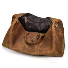 Load image into Gallery viewer, Full Grain Leather Weekender Travel Duffel Luggage Bag
